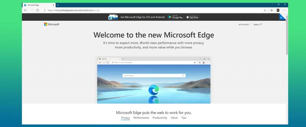 Where does Microsoft Edge want to go?